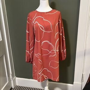 a new day Terracotta Dress with White Pattern